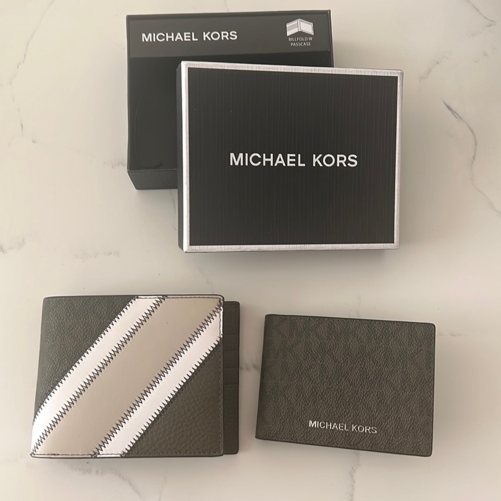 Michael Kors Mens - Billfold with Passcase Gift Box Set - olive